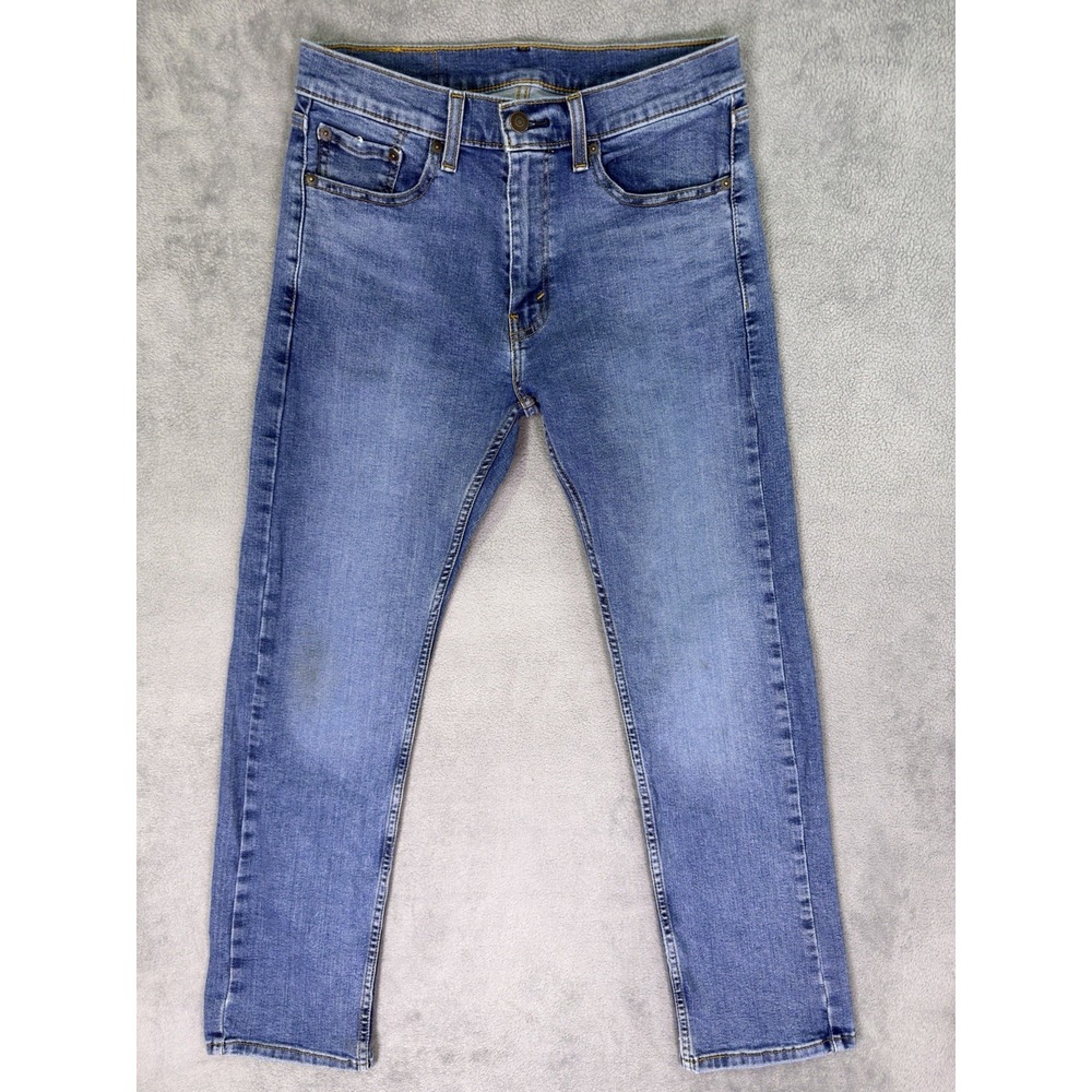 Levis 506 Jeans Mens 30x30 Blue Straight Medium Wash Denim Mid Rise Regular Fit